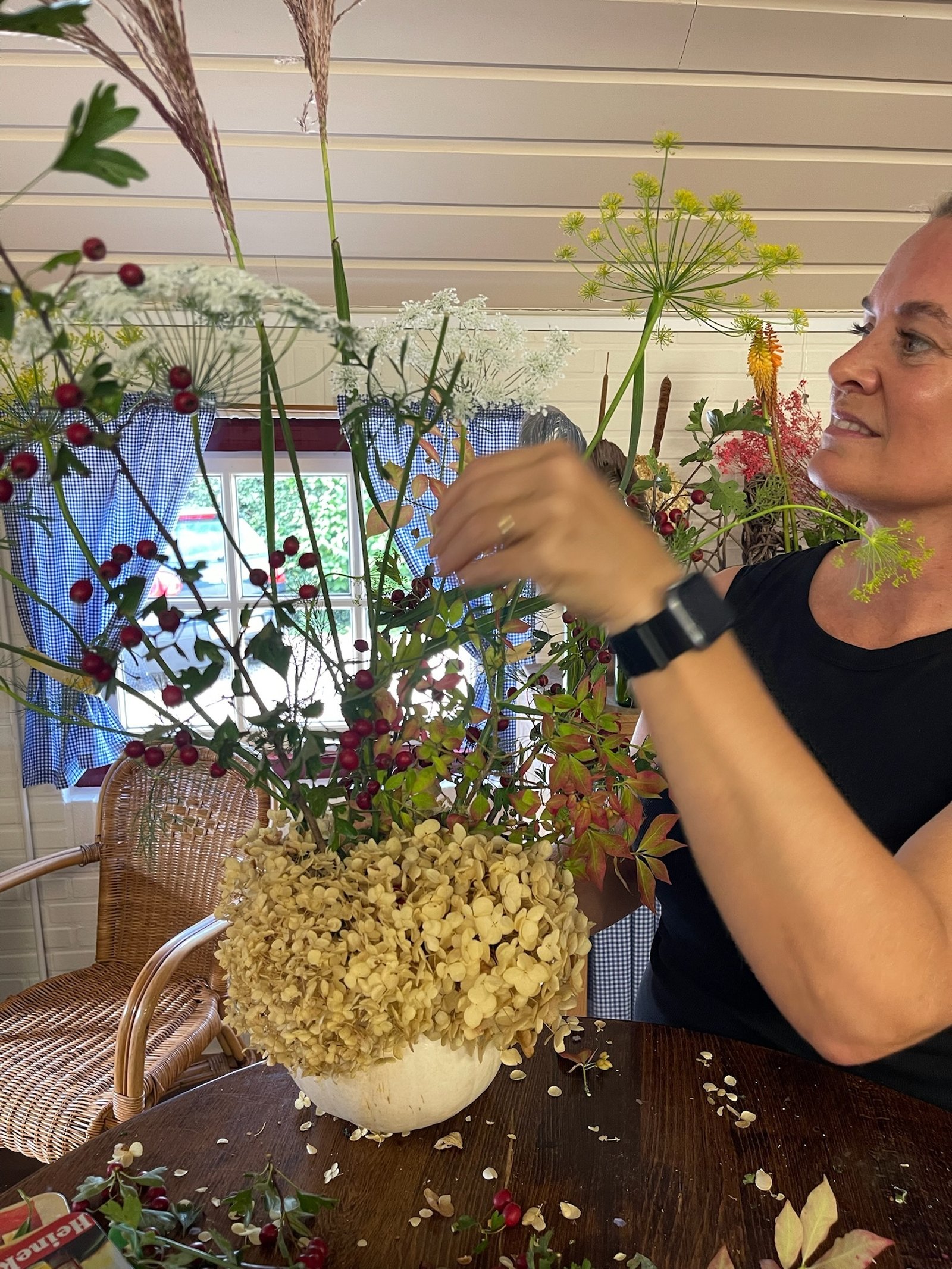Bloemstuk in wording